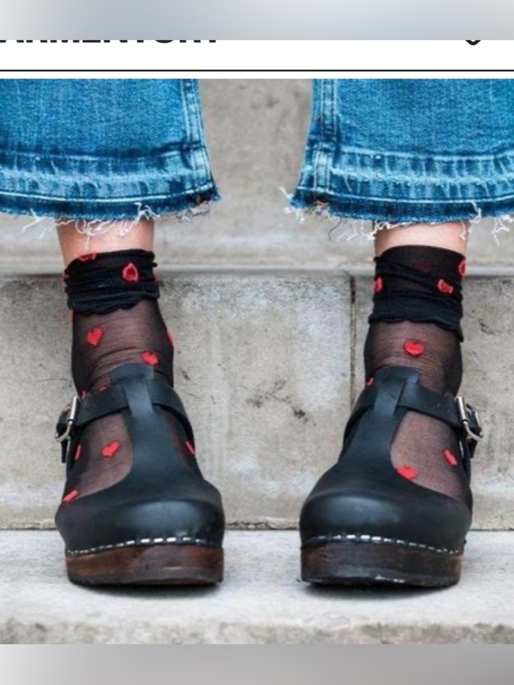 Lotta from Stockholm T-Bar Clogs On Black Base , size 38/7.5 US